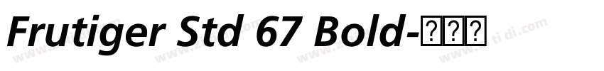 Frutiger Std 67 Bold字体转换